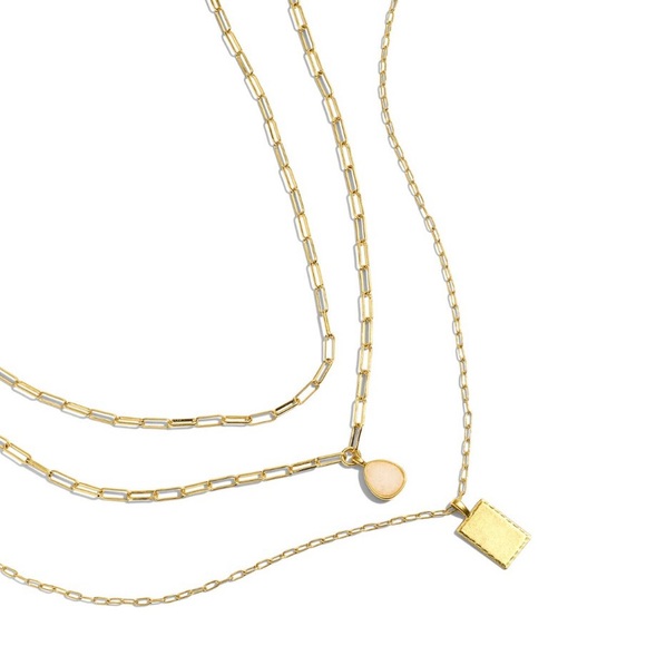 Madewell Gold Necklace Set (3 necklaces)